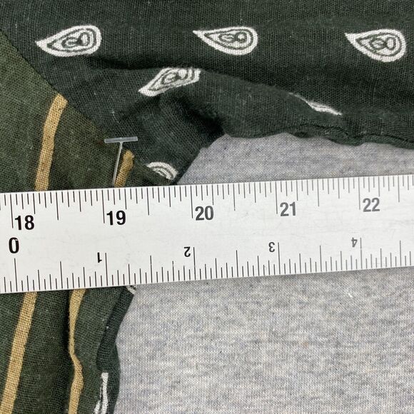 Colorfull Tunic Top Womens Large Green Multicolored 3/4 Sleeve Split Sides - Picture 9 of 10